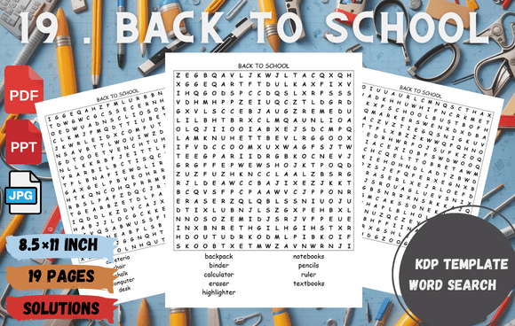 Back to School Word Search: Fun, Focus, and Fall-Themed Brain Boosting for All Ages
