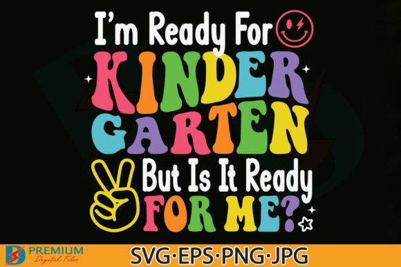 Kindergarten SVG, Retro Back to School Digital Design Set